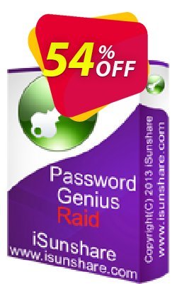 54% OFF iSunshare Password Genius Raid Coupon code