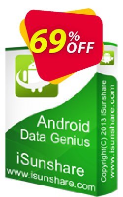 69% OFF iSunshare Android Data Genius Coupon code