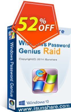 52% OFF iSunshare Windows Password Genius for Mac Raid Coupon code