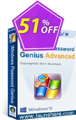 51% OFF iSunshare Windows Password Genius for Mac Advanced Coupon code