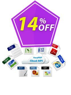 14% OFF VeryPDF Cloud PDF REST API Coupon code