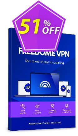 F-Secure FREEDOME VPN 3 devices Coupon discount 50% OFF F-Secure FREEDOME VPN 3 devices, verified - Imposing offer code of F-Secure FREEDOME VPN 3 devices, tested & approved