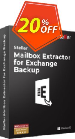 20% OFF Stellar Mailbox Extractor for Exchange Backup Coupon code