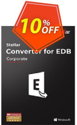 10% OFF Stellar Converter for EDB Corporate - 500 Mailboxes  Coupon code