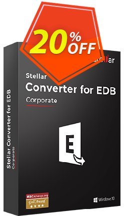 20% OFF Stellar Converter for EDB Corporate - 50 Mailboxes  Coupon code