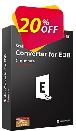 20% OFF Stellar Converter for EDB Corporate - 50 Mailboxes  Coupon code