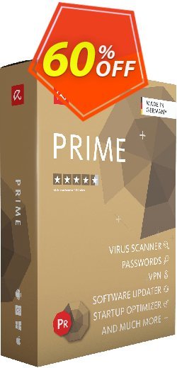 60% OFF Avira Prime 1 year Coupon code