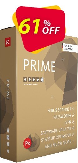 61% OFF Avira Prime 2 years, verified