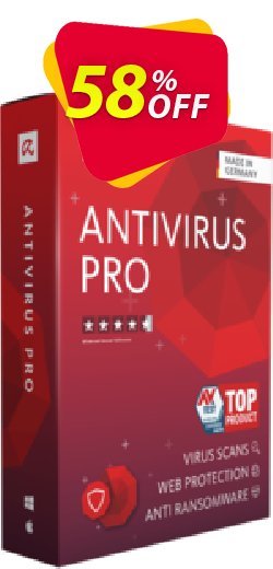 58% OFF Avira Antivirus Pro 1 year Coupon code