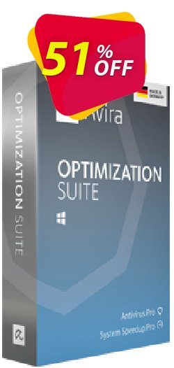 Avira Optimization Suite Coupon, discount 50% OFF Avira Optimization Suite, verified. Promotion: Fearsome promotions code of Avira Optimization Suite, tested & approved
