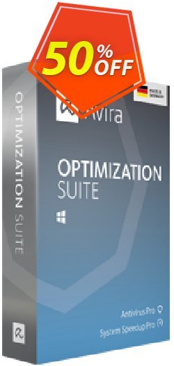 50% OFF Avira Optimization Suite (3 years), verified