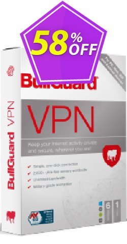58% OFF BullGuard VPN 1-year plan Coupon code