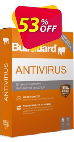 53% OFF BullGuard Antivirus 2021 - 1 year / 1 PC  Coupon code