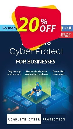 20% OFF Acronis Cyber Protect For businesses, verified