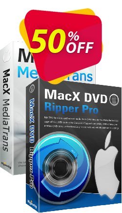 50% OFF MacX DVD Ripper Pro + MacX MediaTrans - 1 Year  Coupon code