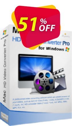51% OFF MacX HD Video Converter Pro for Windows 1-year Coupon code