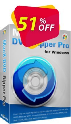 51% OFF MacX DVD Ripper Pro for Windows - 1-Year  Coupon code