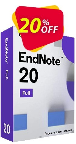 FLASH SALE: 20% off EndNote. Ends March 31st. T&Cs apply.