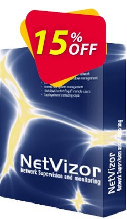 15% OFF Spytech NetVizor - 50/100/250 Computers  Coupon code