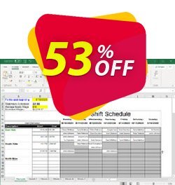 53% OFF Employee Shift Scheduler for Excel Coupon code