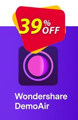 39% OFF Wondershare DemoAir Monthly plan Coupon code