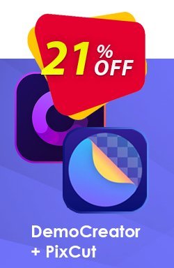 21% OFF Bundle: Wondershare DemoCreator + PixCut Coupon code