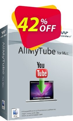 42% OFF Wondershare AllMyTube for Mac - Lifetime, 1 Year, Family license  Coupon code