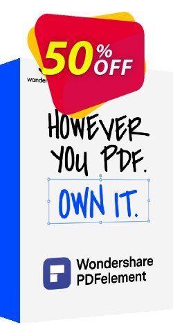 Wondershare PDFelement 10 Coupon discount 50% OFF Wondershare PDFelement 10, verified - Wondrous discounts code of Wondershare PDFelement 10, tested & approved