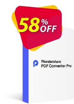 58% OFF Wondershare PDF Converter Pro - Lifetime  Coupon code