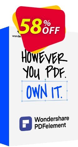 58% OFF Wondershare PDFelement with OCR - Lifetime Coupon code
