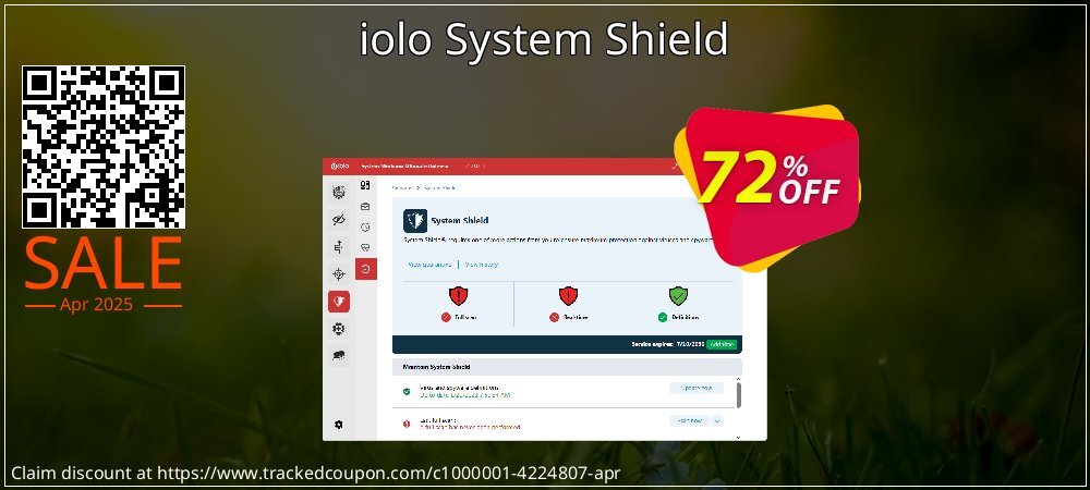 iolo System Shield coupon on National Memo Day offering sales