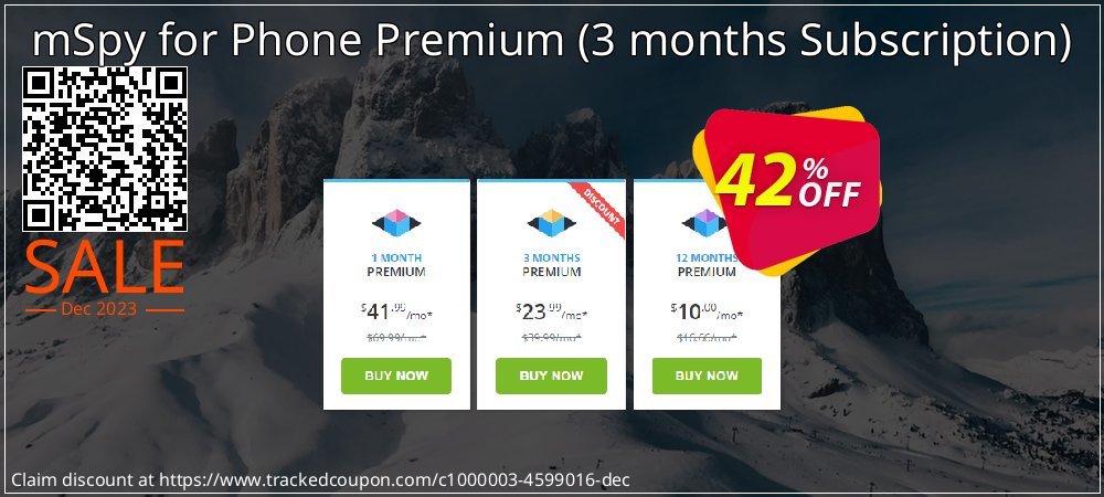 mSpy for Phone Premium - 3 months Subscription  coupon on Palm Sunday discount