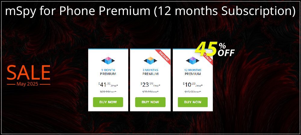 mSpy for Phone Premium - 12 months Subscription  coupon on National Walking Day promotions