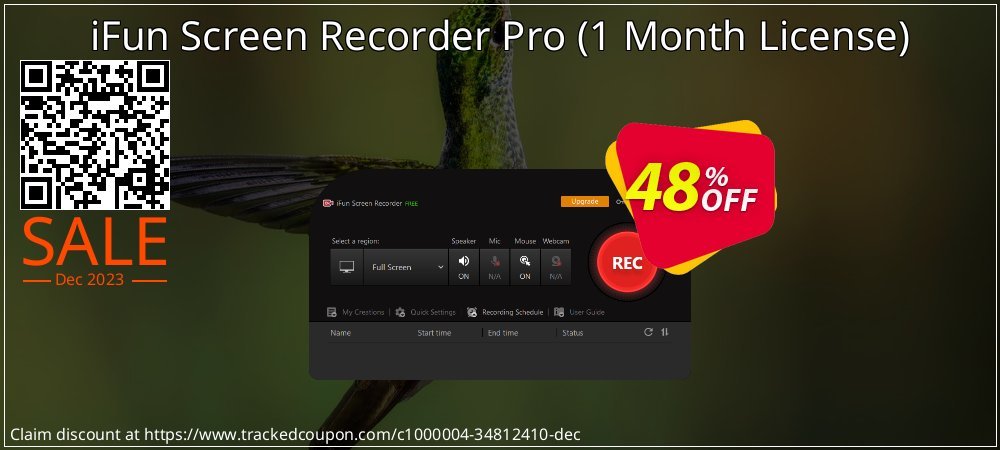 iFun Screen Recorder Pro - 1 Month License  coupon on World Backup Day offer