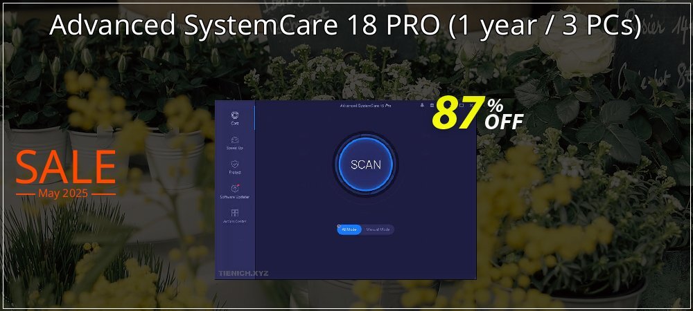 Advanced SystemCare 17 PRO - 1 year / 3 PCs  coupon on Virtual Vacation Day discounts