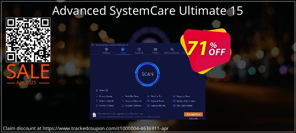 Advanced SystemCare Ultimate 15 coupon on Palm Sunday sales