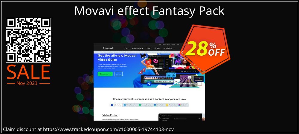 Movavi effect Fantasy Pack coupon on National Pizza Party Day offer