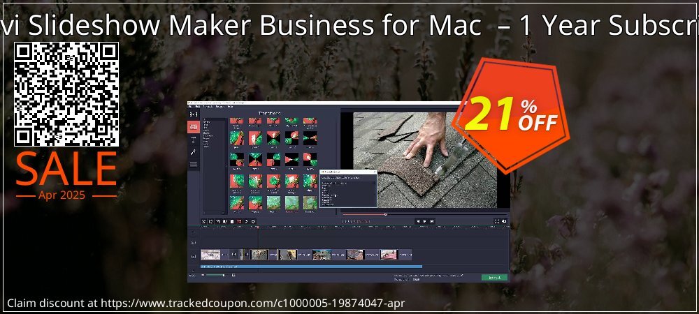 Movavi Slideshow Maker Business for Mac  – 1 Year Subscription coupon on Working Day offering discount