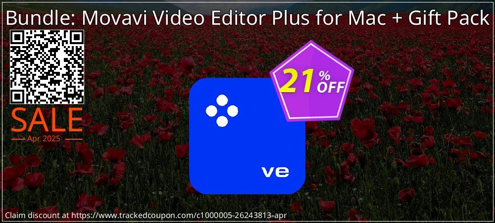 Bundle: Movavi Video Editor Plus for Mac + Gift Pack coupon on National Pizza Party Day offer