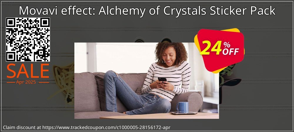 Movavi effect: Alchemy of Crystals Sticker Pack coupon on April Fools' Day offering discount