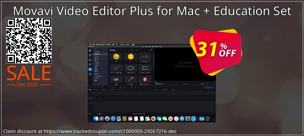 Movavi Video Editor Plus for Mac + Education Set coupon on Palm Sunday super sale