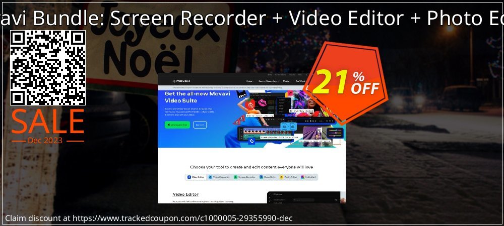 Movavi Bundle: Screen Recorder + Video Editor + Photo Editor coupon on National Walking Day offering sales