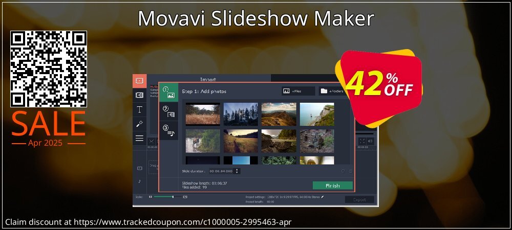 Movavi Slideshow Maker coupon on National Pizza Party Day offer