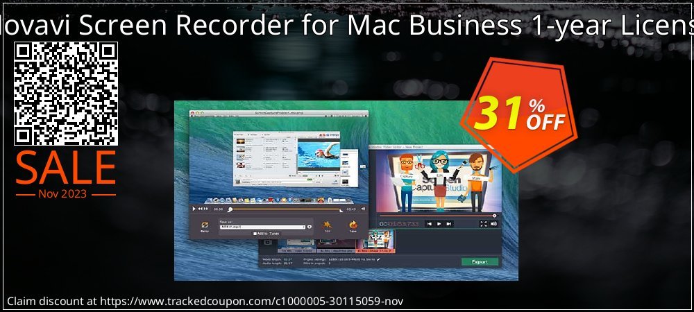 Movavi Screen Recorder for Mac Business 1-year License coupon on National Smile Day super sale