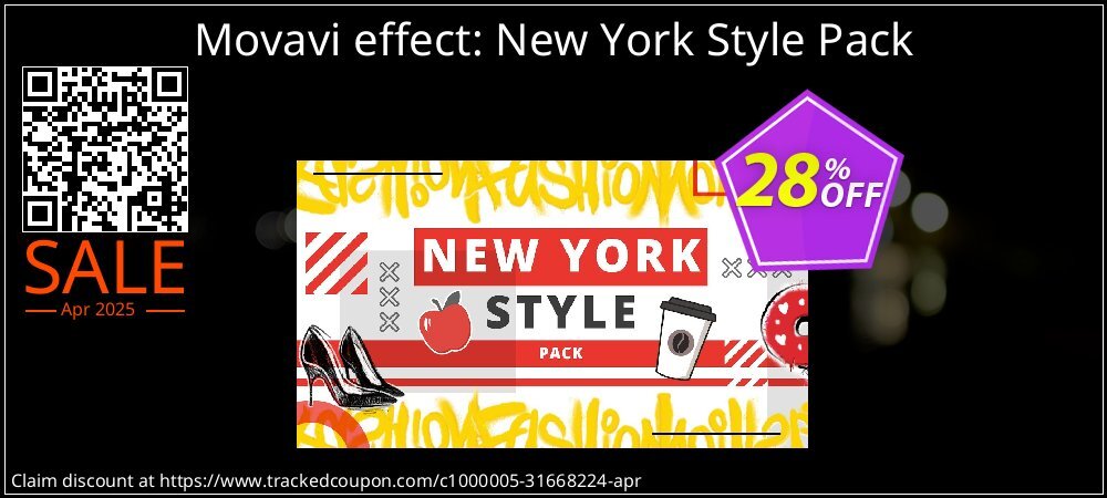 Movavi effect: New York Style Pack coupon on National Smile Day offering sales