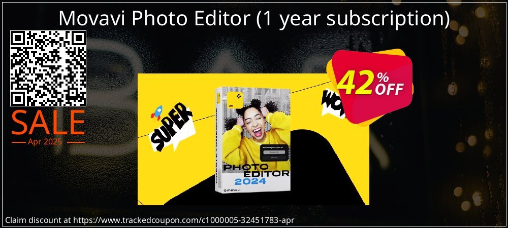 Movavi Photo Editor - 1 year subscription  coupon on Easter Day offering sales