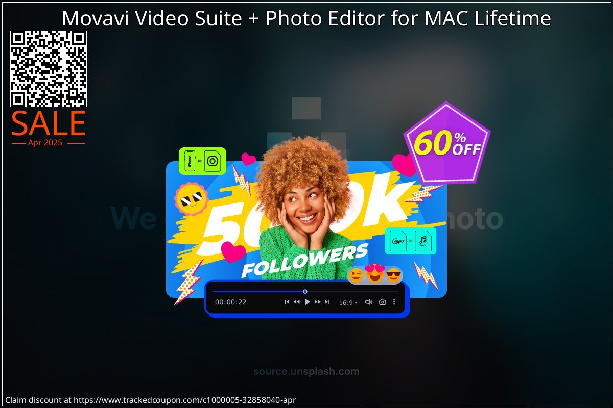 Movavi Video Suite + Photo Editor for MAC Lifetime coupon on National Walking Day offer