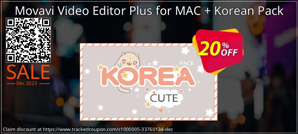 Movavi Video Editor Plus for MAC + Korean Pack coupon on National Smile Day sales