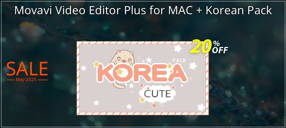 Movavi Video Editor Plus for MAC + Korean Pack coupon on World Password Day sales