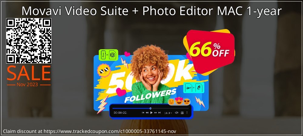 Movavi Video Suite + Photo Editor MAC 1-year coupon on National Walking Day offer